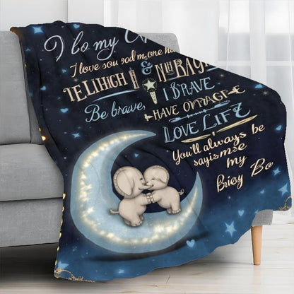 GiftoLuck “To My Grandson” Flannel Blanket – Soft, Warm & Heartfelt Gift for Grandson