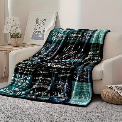 GiftoLuck “To My Grandson” Flannel Blanket – Soft, Warm & Heartfelt Gift for Grandson