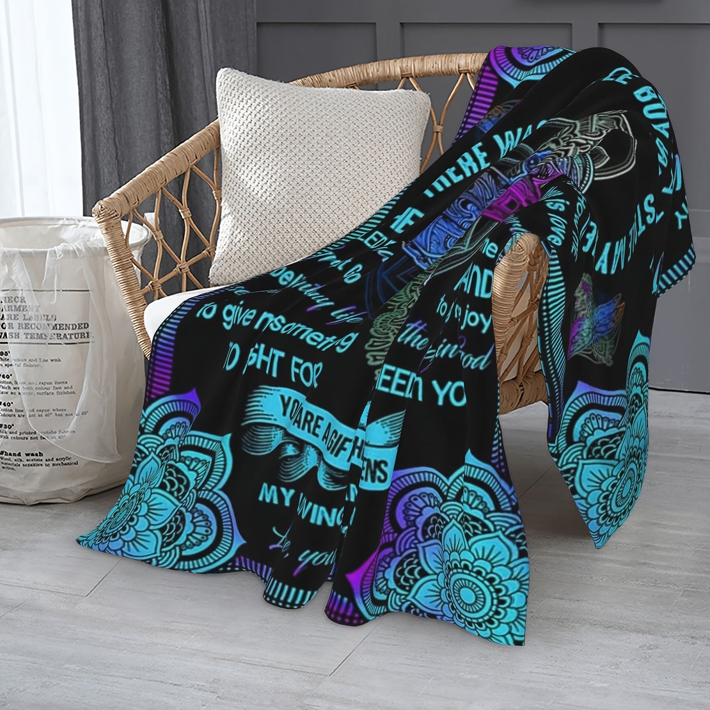 GiftoLuck “To My Grandson” Flannel Blanket – Soft, Warm & Heartfelt Gift for Grandson