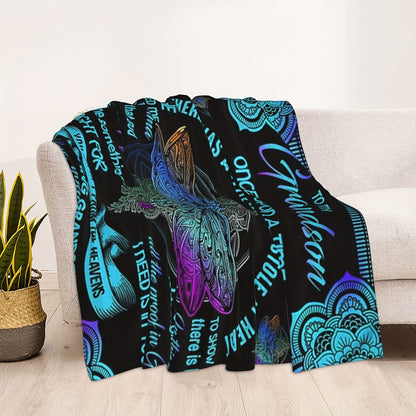 GiftoLuck “To My Grandson” Flannel Blanket – Soft, Warm & Heartfelt Gift for Grandson