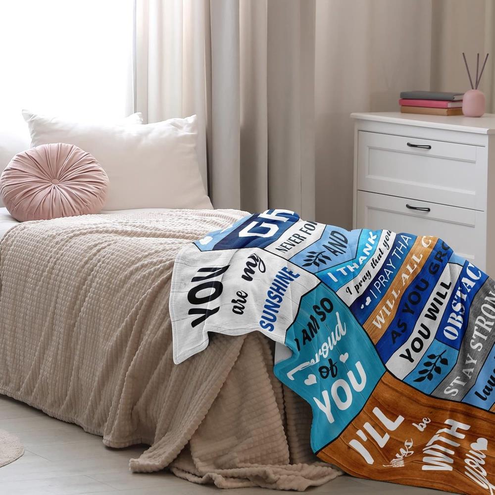 Aonana “To My Grandson” Blessings Flannel Blanket