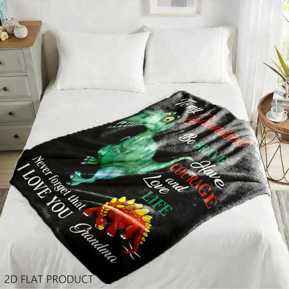 GiftoLuck “To My Grandson” Flannel Blanket – Soft, Warm & Heartfelt Gift for Grandson