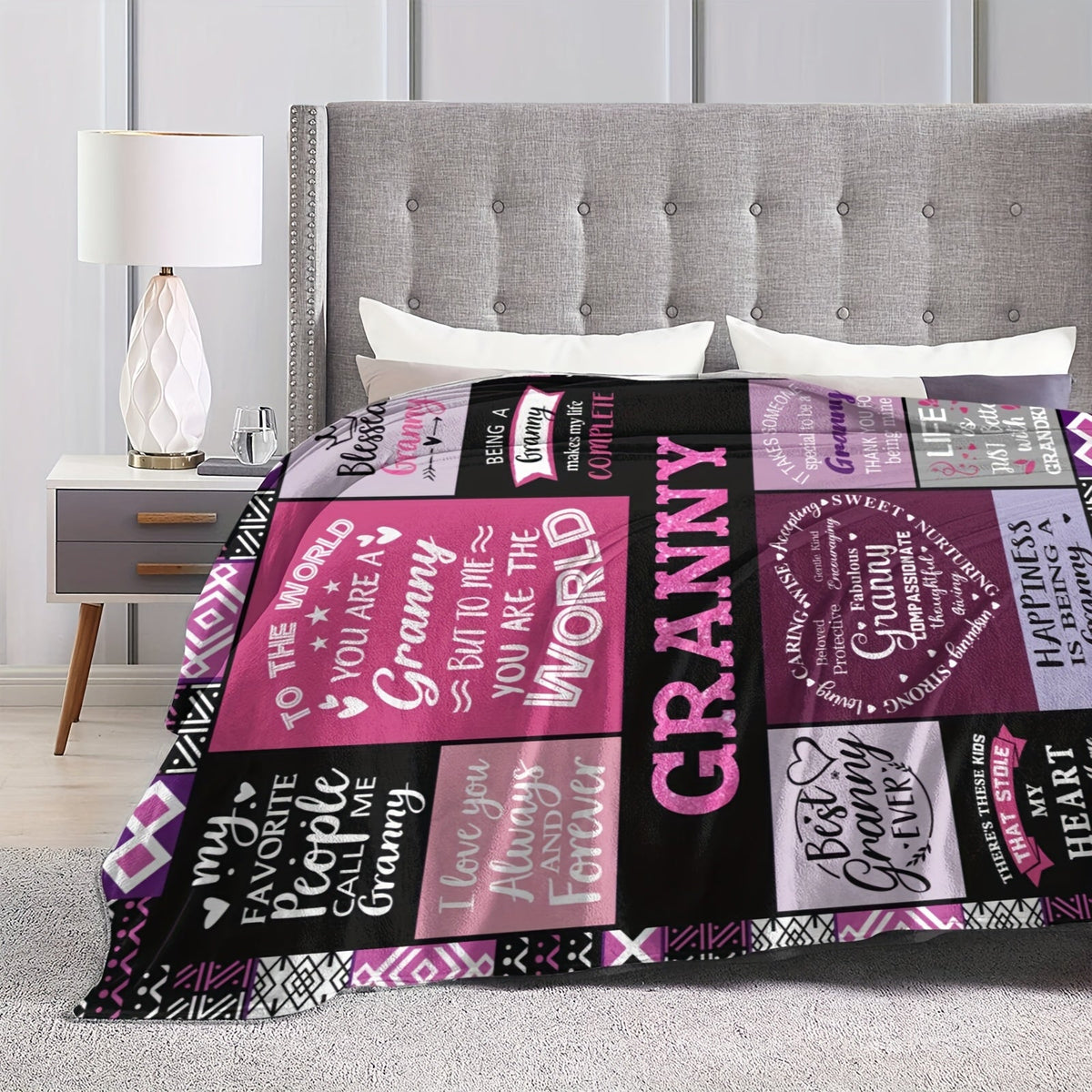 Aonana “To My Granny” The Best Grandmother Flannel Blanket
