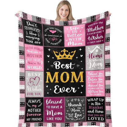 Aonana “To My Mom” Endless Love Flannel Blanket