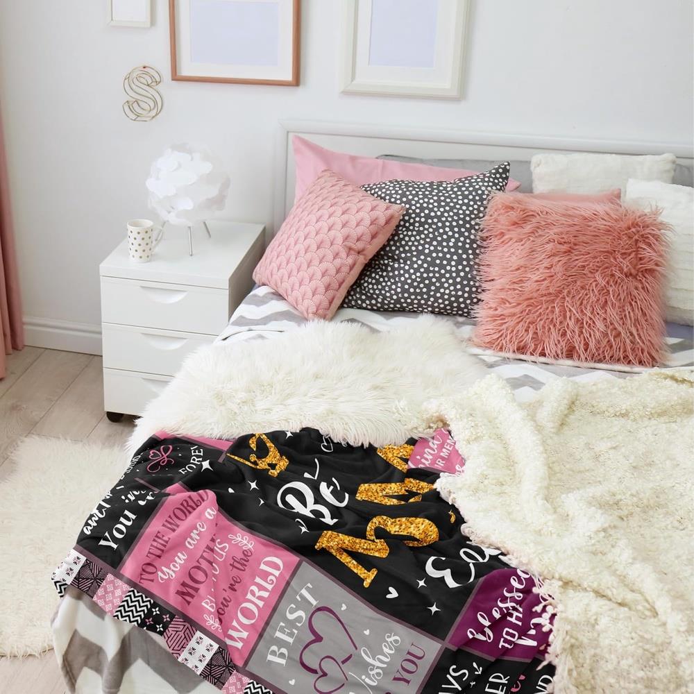 Aonana “To My Mom” Endless Love Flannel Blanket
