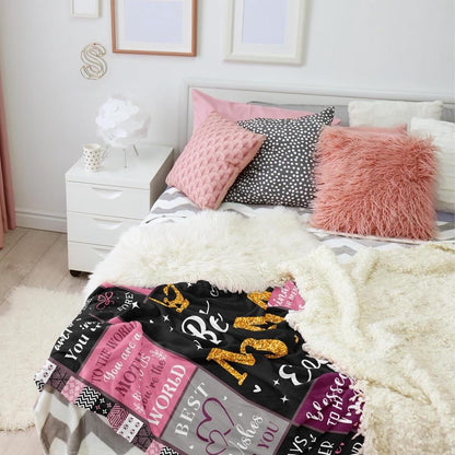 Aonana “To My Mom” Endless Love Flannel Blanket