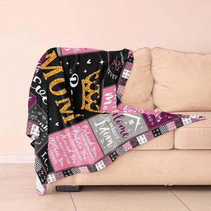 Aonana “To My Mom” Endless Love Flannel Blanket