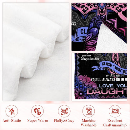 Aonana “To My Mom” Cross Flannel Blanket