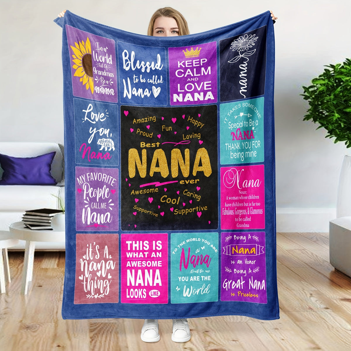 Aonana “To My Nana” The Best Grandmother Flannel Blanket