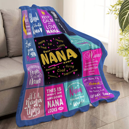 Aonana “To My Nana” The Best Grandmother Flannel Blanket