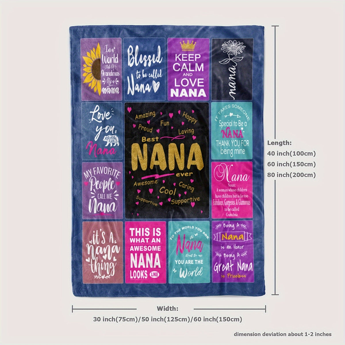 Aonana “To My Nana” The Best Grandmother Flannel Blanket