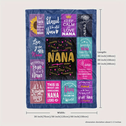 Aonana “To My Nana” The Best Grandmother Flannel Blanket