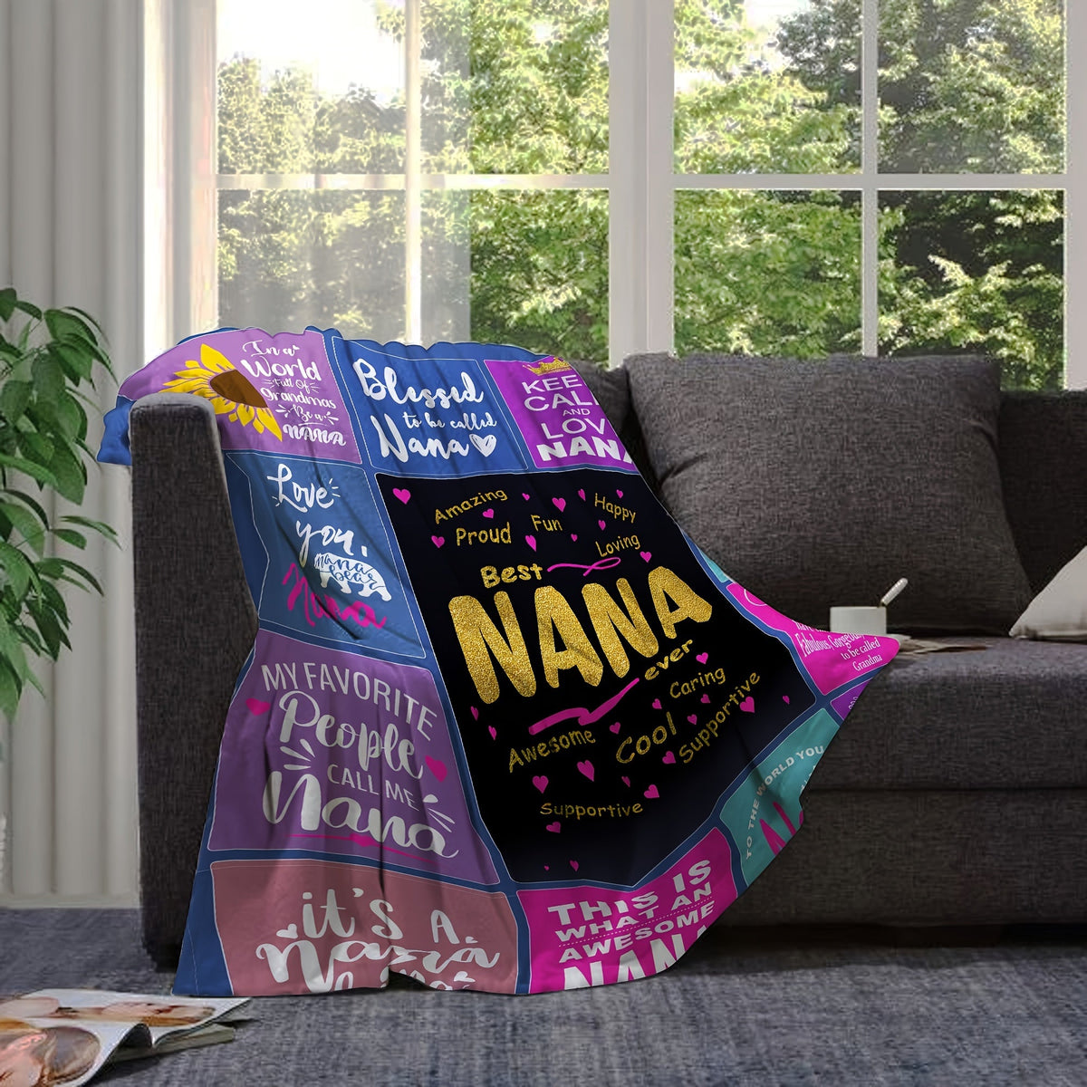 Aonana “To My Nana” The Best Grandmother Flannel Blanket