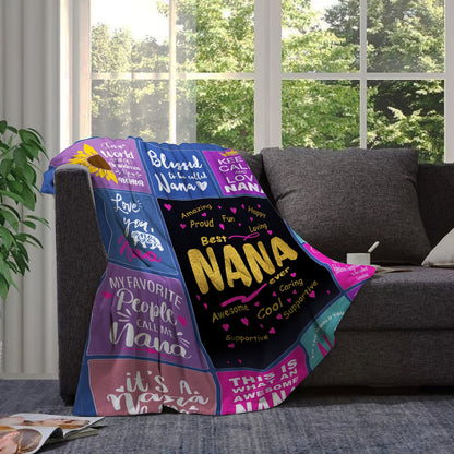 Aonana “To My Nana” The Best Grandmother Flannel Blanket