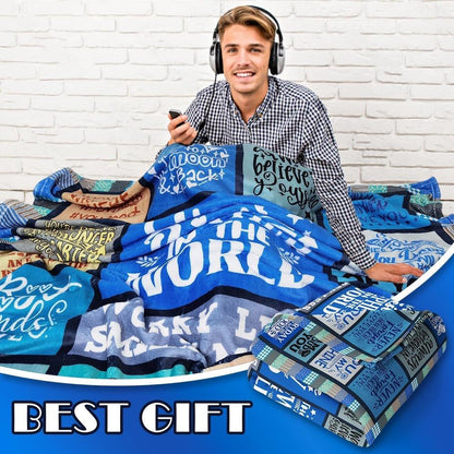 GiftoLuck “To My Nephew” World's Best Nephew Flannel Blanket