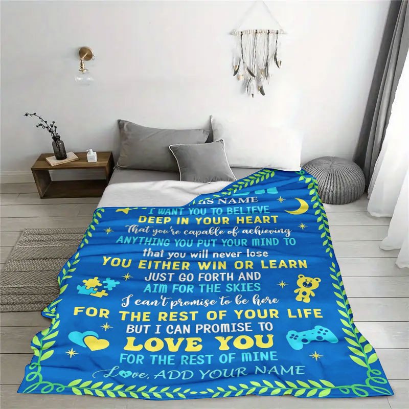 GiftoLuck “To My Nephew” World's Best Nephew Flannel Blanket