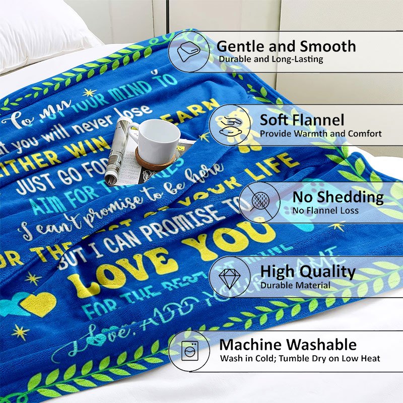 GiftoLuck “To My Nephew” World's Best Nephew Flannel Blanket