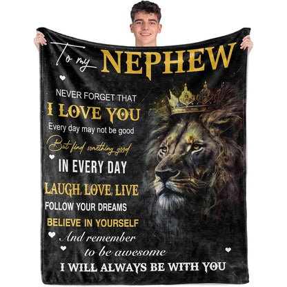 GiftoLuck “To My Nephew” World's Best Nephew Flannel Blanket