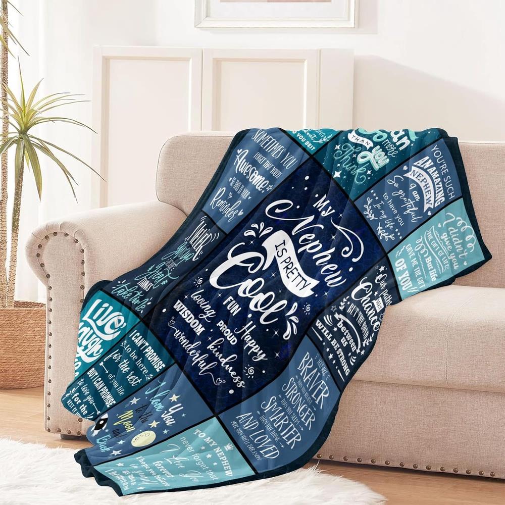 GiftoLuck “To My Nephew” World's Best Nephew Flannel Blanket