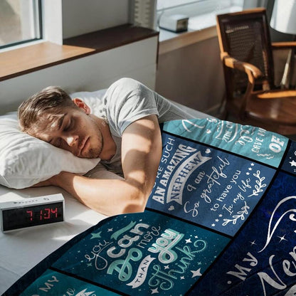 Aonana "To My Nephew" Flannel Throw Blanket