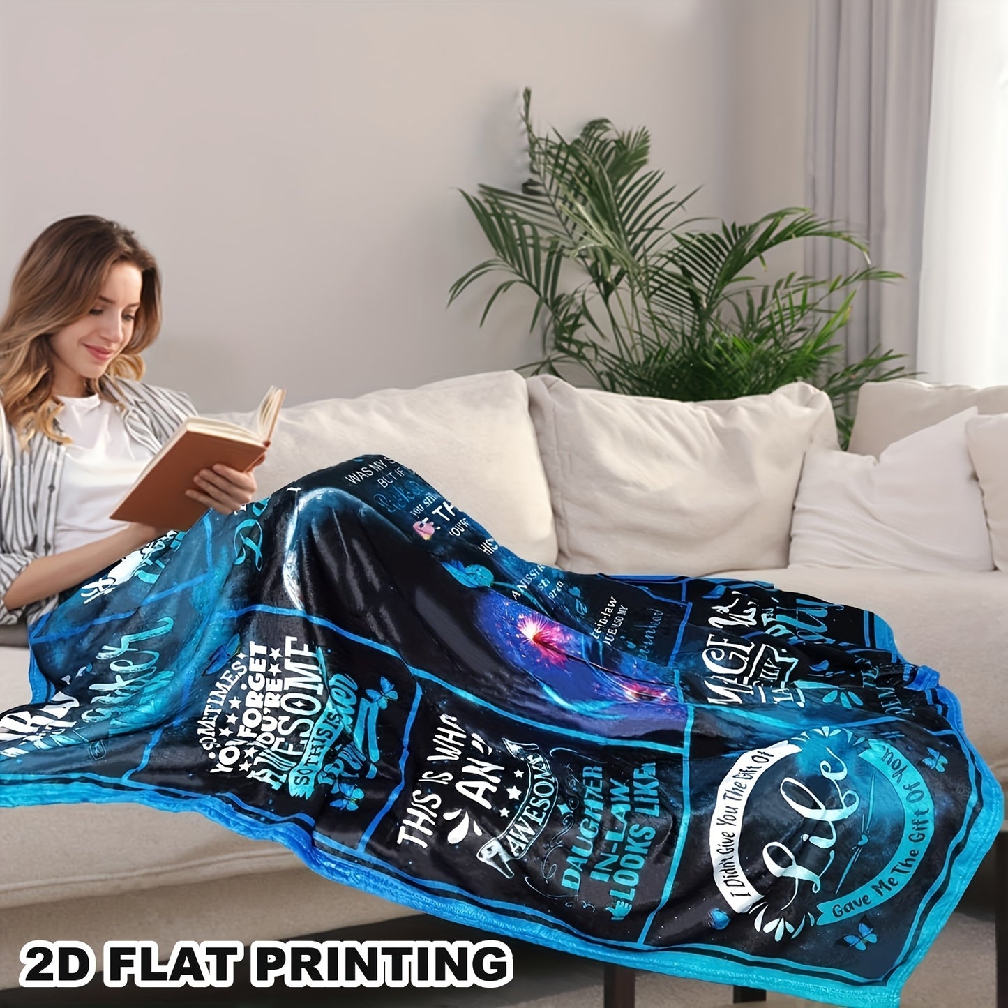 GiftoLuck “To My Niece” Inspirational Flannel Blanket