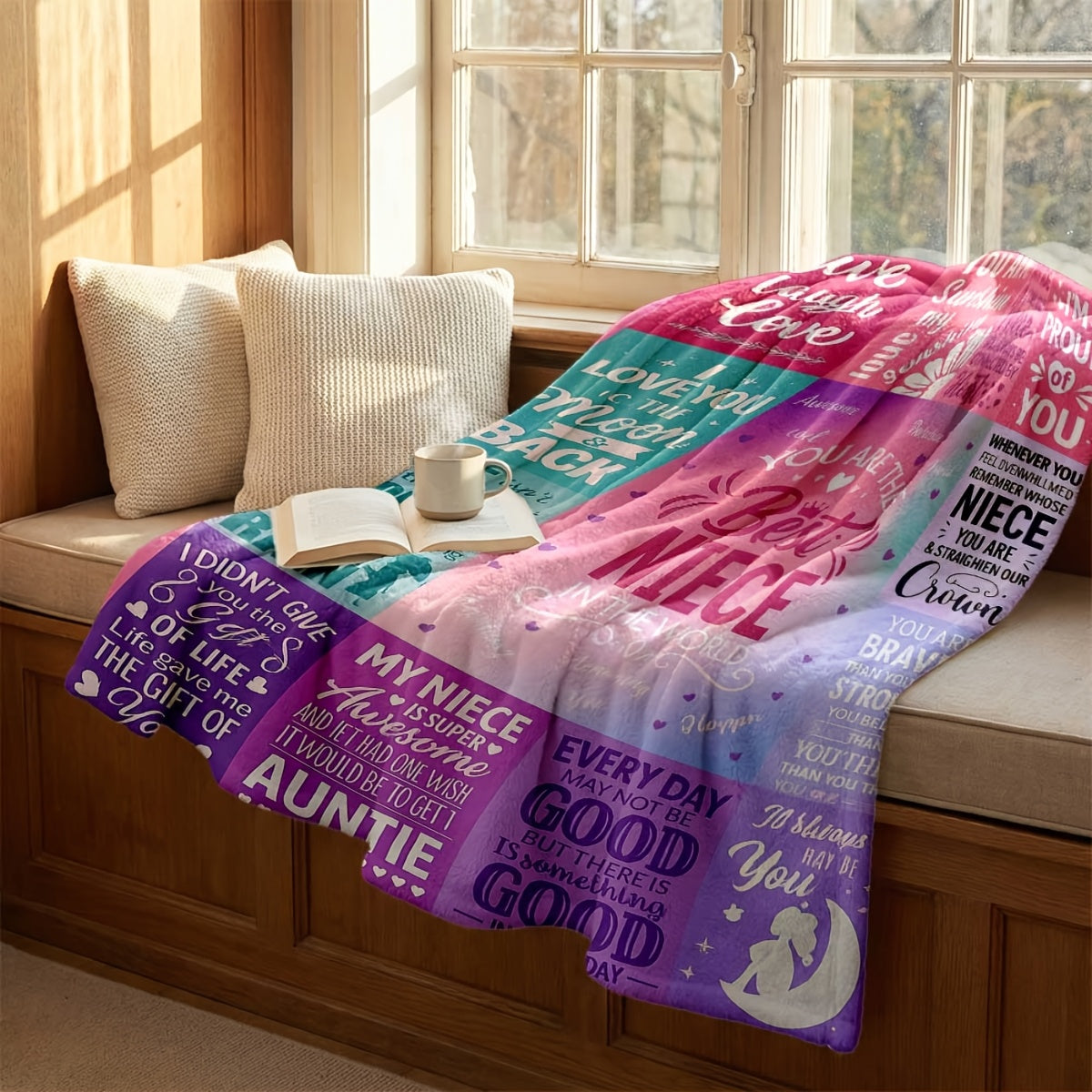 GiftoLuck “To My Niece” Inspirational Flannel Blanket