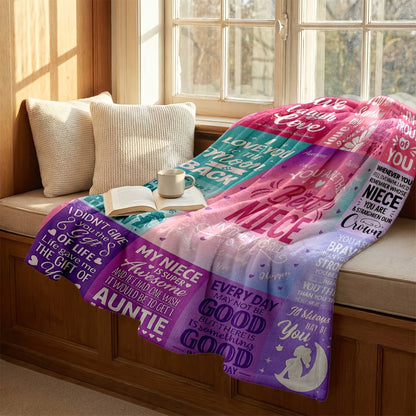 GiftoLuck “To My Niece” Inspirational Flannel Blanket