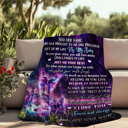 GiftoLuck “To My Niece” Inspirational Flannel Blanket