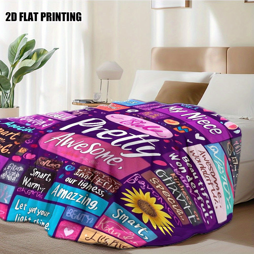 GiftoLuck “To My Niece” Inspirational Flannel Blanket