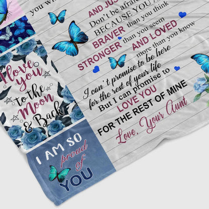 GiftoLuck “To My Niece” Inspirational Flannel Blanket