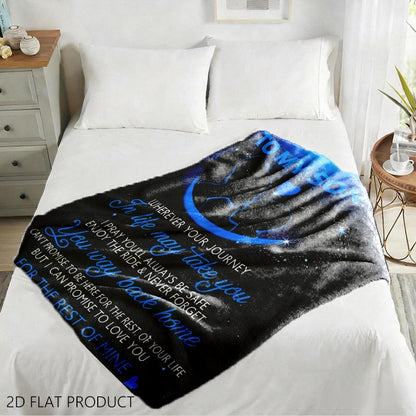GiftoLuck “To My Son” Flannel Blanket – “Never Forget That I Love You” Inspirational Gift from Mom or Dad