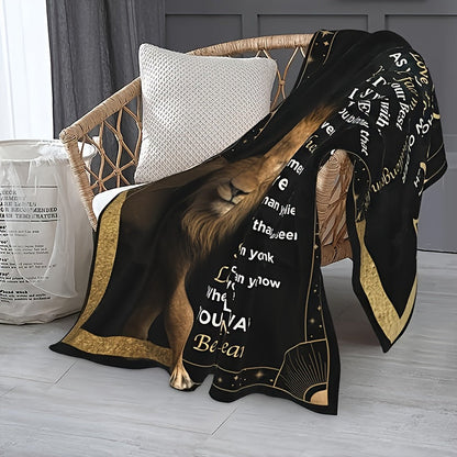 Aonana “To My Son” Lion Flannel Blanket