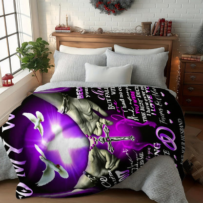 Aonana “To My Wife” Christian Love Message Flannel Throw Blanket