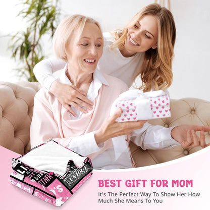 Aonana “To My Mom” Endless Love Flannel Blanket