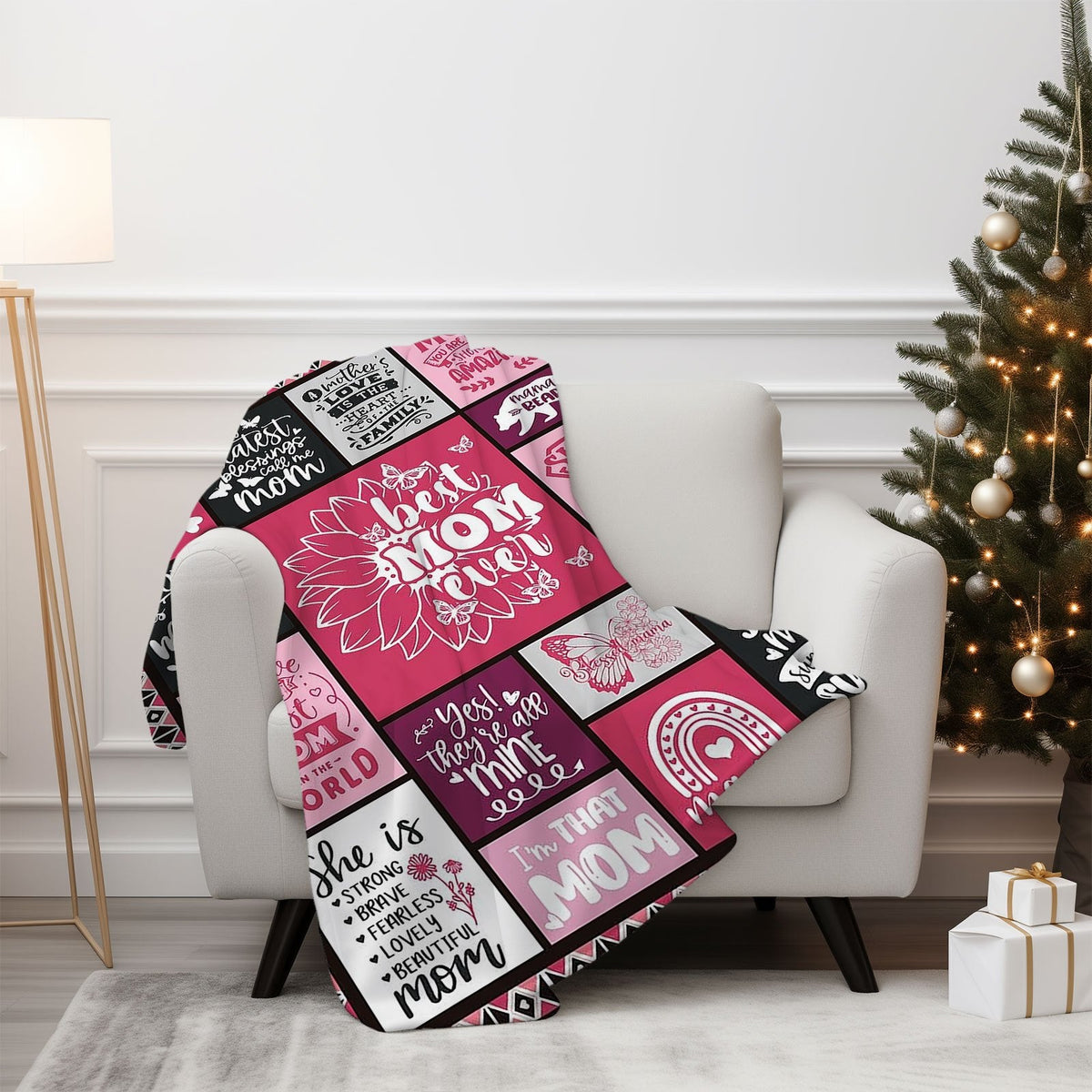 Aonana “To My Mom” Endless Love Flannel Blanket