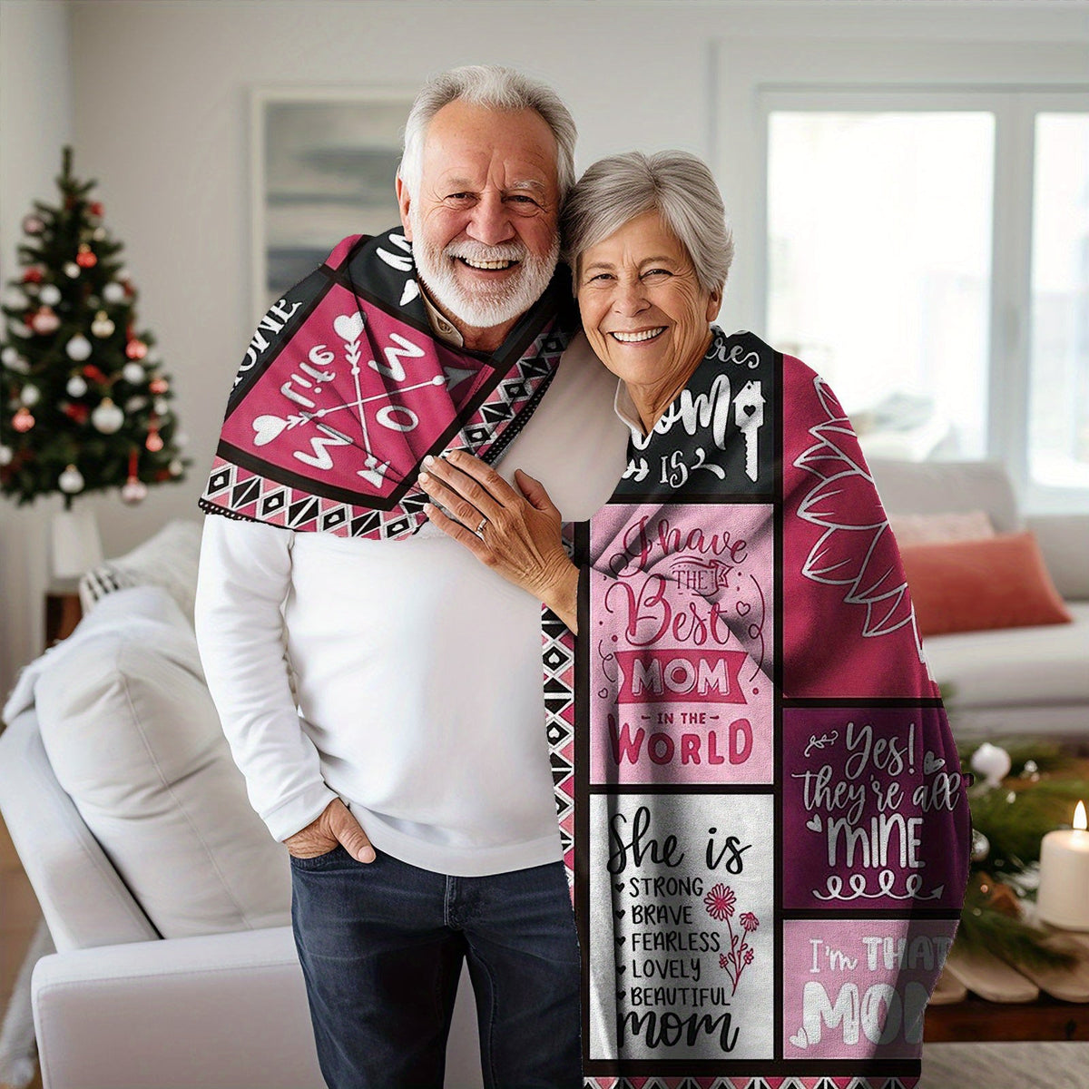 Aonana “To My Mom” Endless Love Flannel Blanket