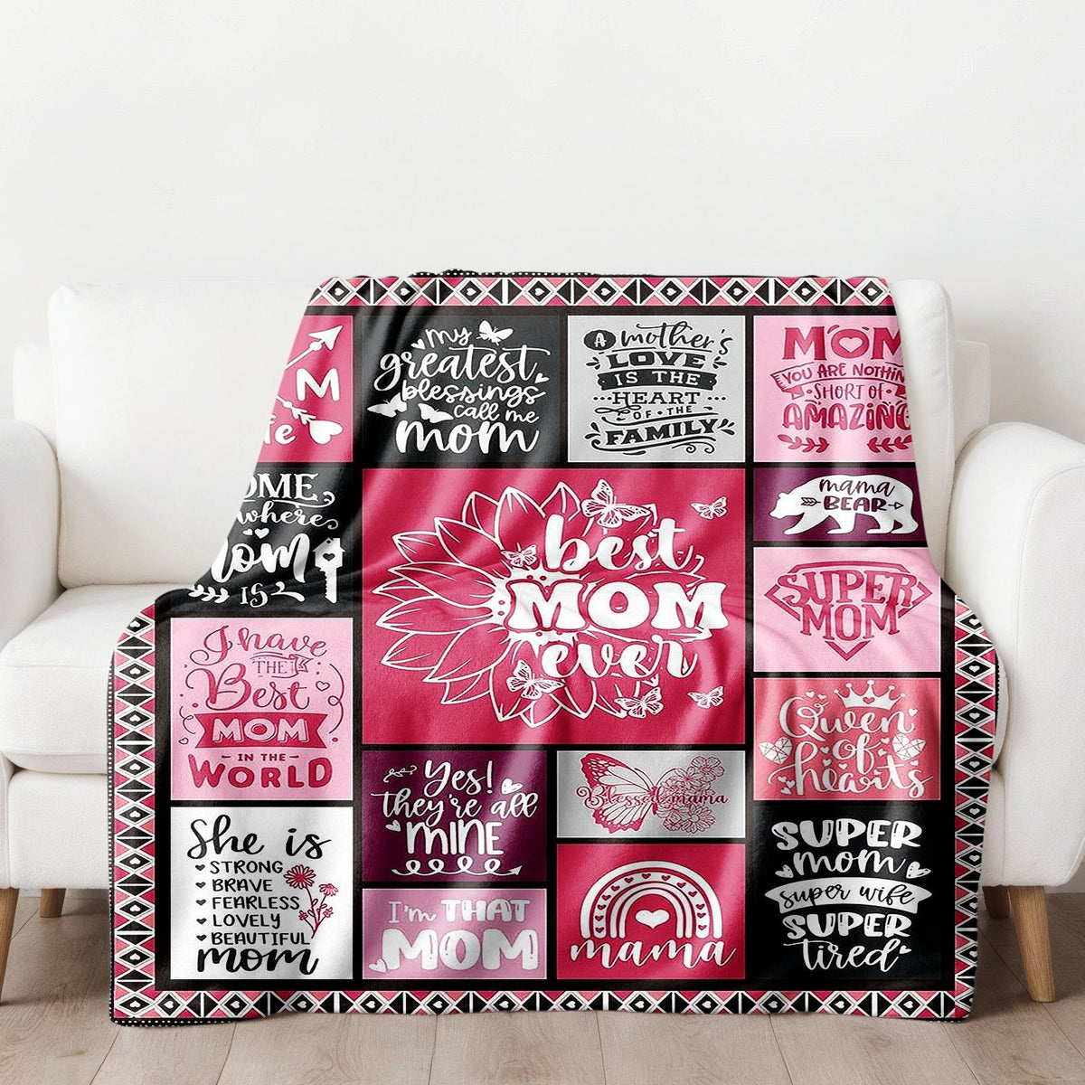 Aonana “To My Mom” Endless Love Flannel Blanket