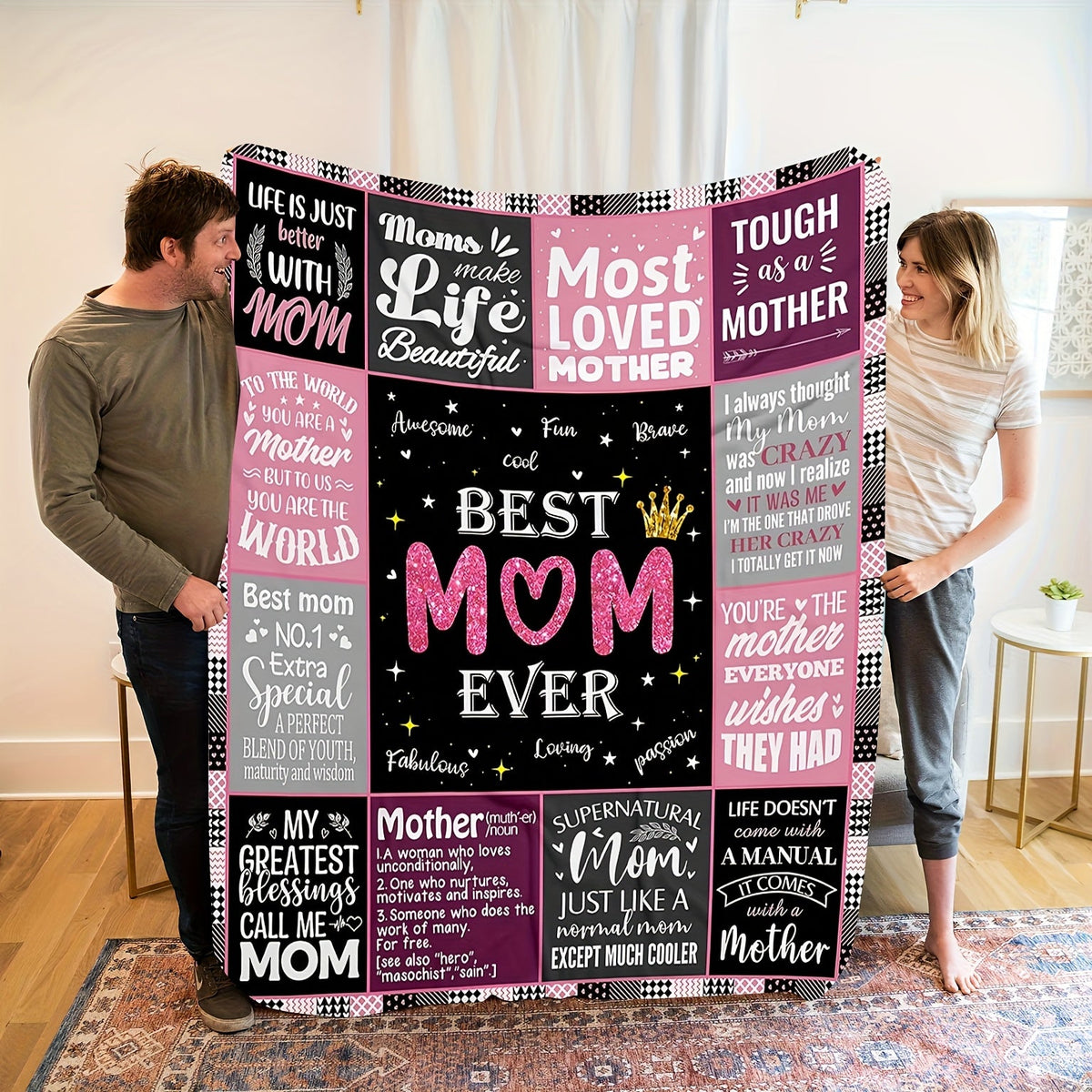 Aonana “To My Mom” Endless Love Flannel Blanket