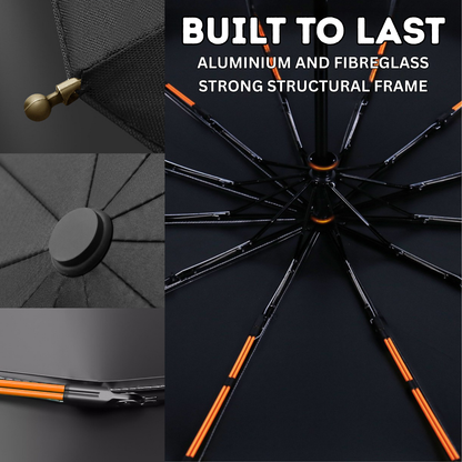 Classic Auto-Opening Umbrella 12-Rib Frame Wooden Handle