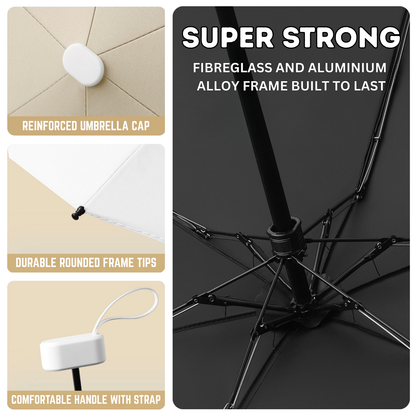 Fade Pocket Mini Umbrella 6-Rib Frame Micro Palm Size