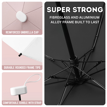 Fade Pocket Mini Umbrella 6-Rib Frame Micro Palm Size