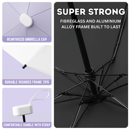 Fade Pocket Mini Umbrella 6-Rib Frame Micro Palm Size