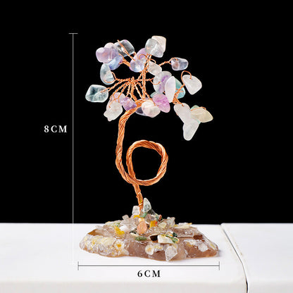 Giftoluck 1pc Money Tree Copper Wire Wrapped Feng Shui Tree