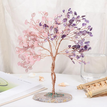 GiftoLuck Natural Crystal Stone Feng Shui Tree