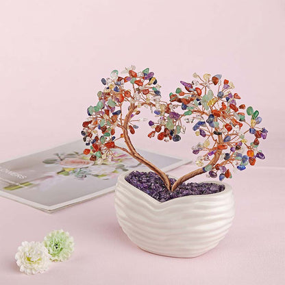 GiftoLuck Chakra Natural Crystal Stone Feng Shui Tree