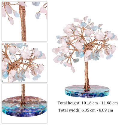 Giftoluck Chakra Gravel Round Base Feng Shui Tree
