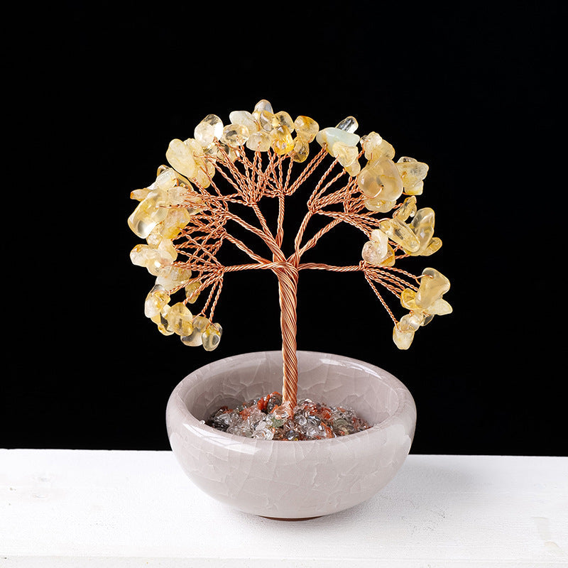 Giftoluck Gravel Crystal Gemstone Home Decoration Feng Shui Tree