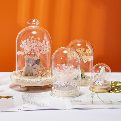 Giftoluck Natural Crystal Glass Cover Feng Shui Tree Decoration