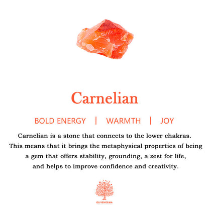 Giftoluck Carnelian Natural Gemstone Feng Shui Tree with Agate Base
