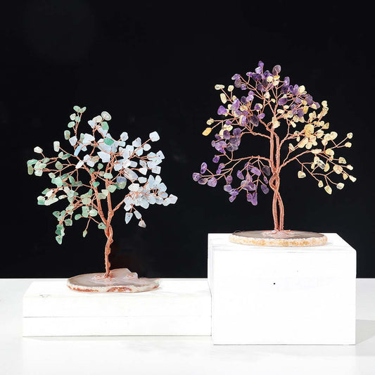GiftoLuck Natural Crystal Stone Feng Shui Tree